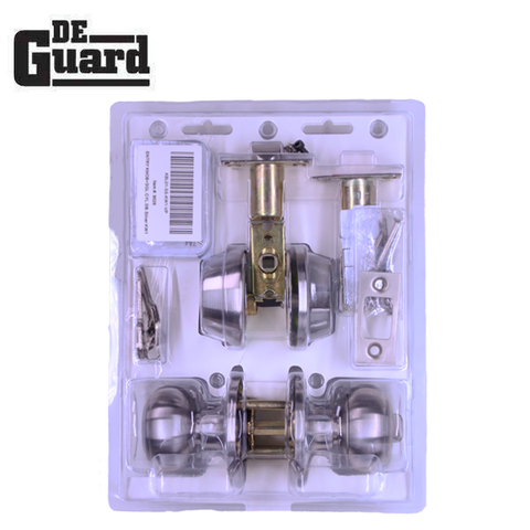 Premium Combo Lockset - Knob & Deadbolt -  Entrance - Stainless Steel - Retail Packaging - KW1 / SC1 - Grade 3 - UHS Hardware